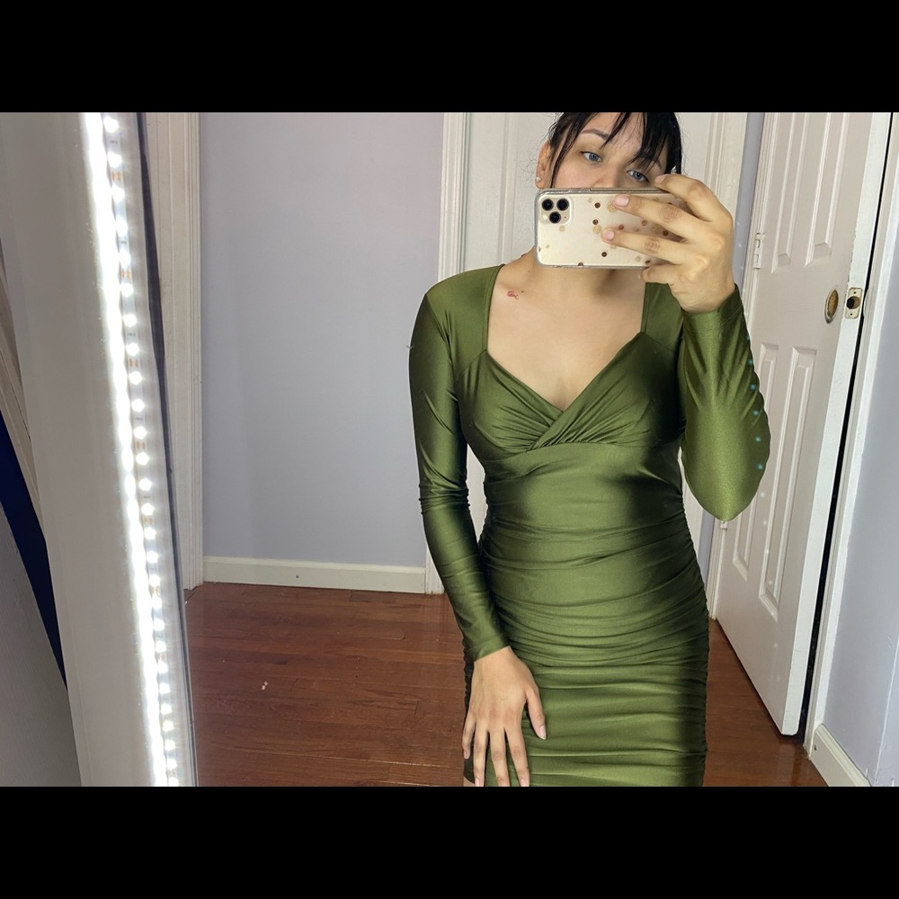 Olive green dress